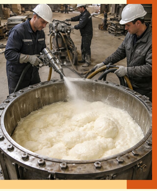 Заливка ППУ в емкости в Батайске от 7338 руб. — утепление емкости под ключ | ТепломастерБтс