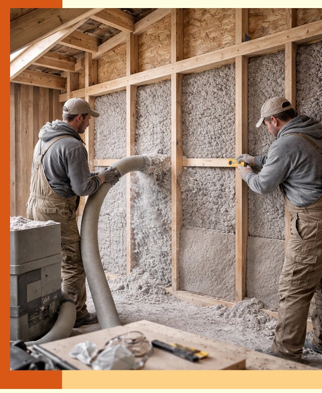 Утепление эковатой стен, потолков и перекрытий в Батайске