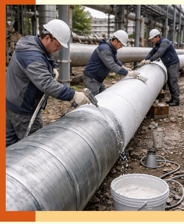 Утепление теплотрассы жидкой теплоизоляцией в Батайске