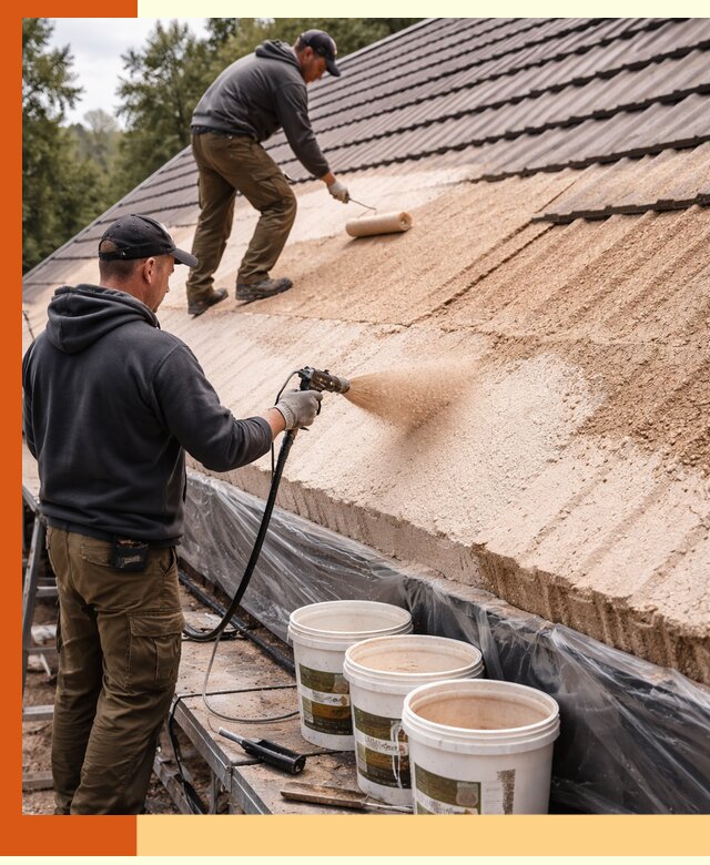 Утепление кровли жидкой пробкой в Батайске для домов и зданий