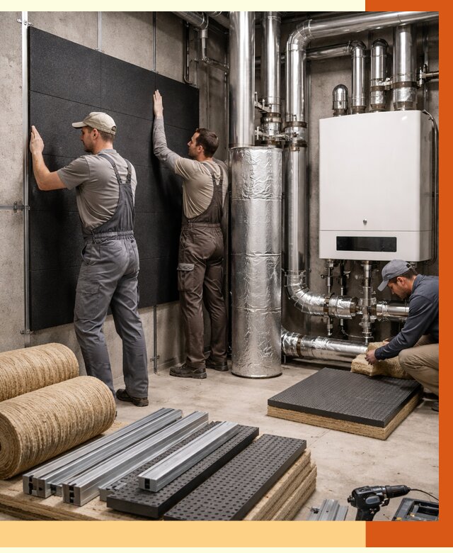 Шумоизоляция котельной в Батайске от 6579 руб. под ключ | Профессиональная звукоизоляция — ТепломастерБтс