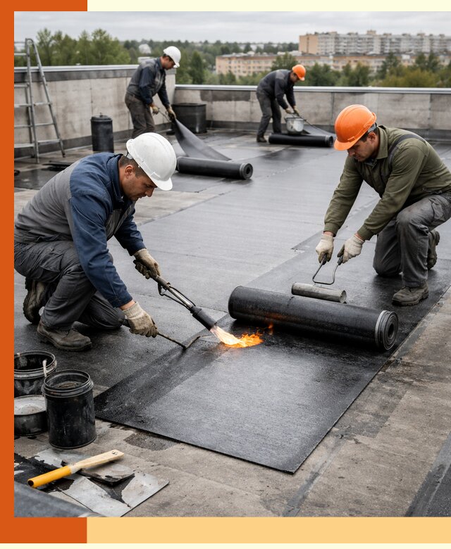 Профессиональная гидроизоляция плоской кровли в Батайске