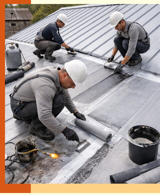 Гидроизоляция металлической кровли с гарантией в Батайске