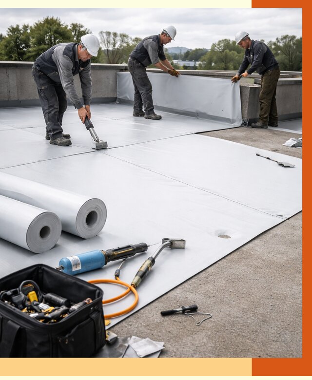 Гидроизоляция мембранной кровли в Батайске от 7591 руб./м² — профессионально | ТепломастерБтс