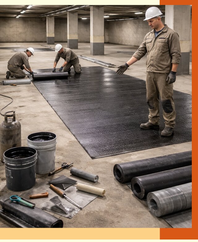 Гидроизоляция паркинга в Батайске от 1215 руб/м² — профессиональная защита | ТепломастерБтс