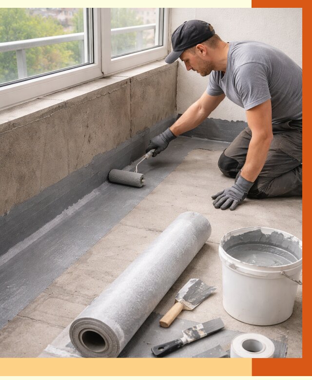 Профессиональная гидроизоляция балкона в Батайске от 4251 руб. | ТепломастерБтс