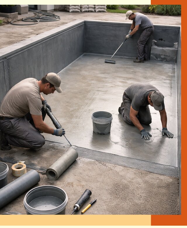 Профессиональная гидроизоляция бассейна в Батайске от 6579 руб. за м2 | ТепломастерБтс