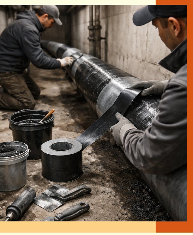 Гидроизоляция труб в Батайске от 2530 руб. — профессиональная герметизация | ТепломастерБтс