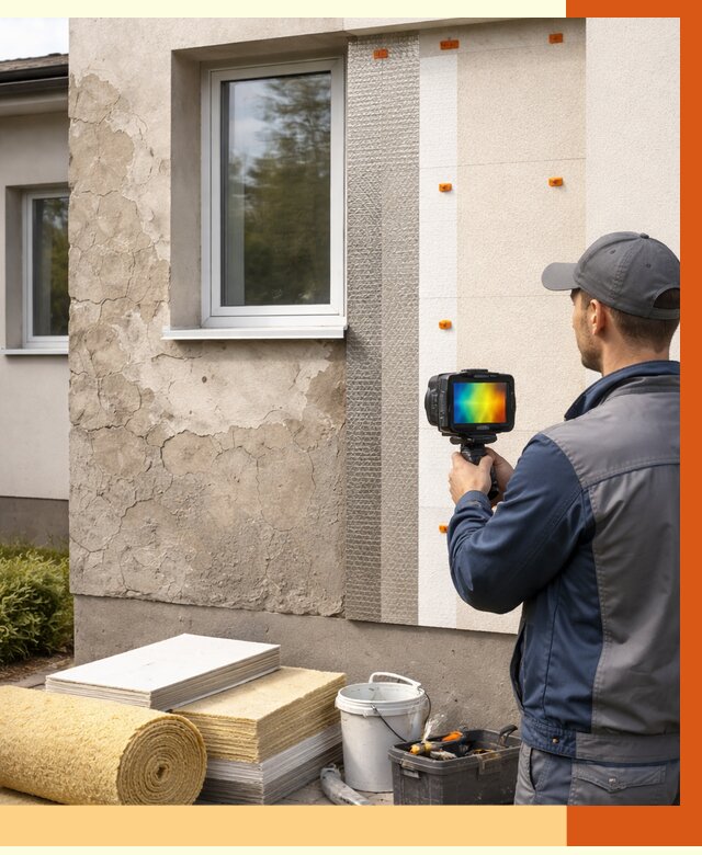 Тепловизионное обследование фасада в Батайске от 4554 руб. под ключ | ТепломастерБтс