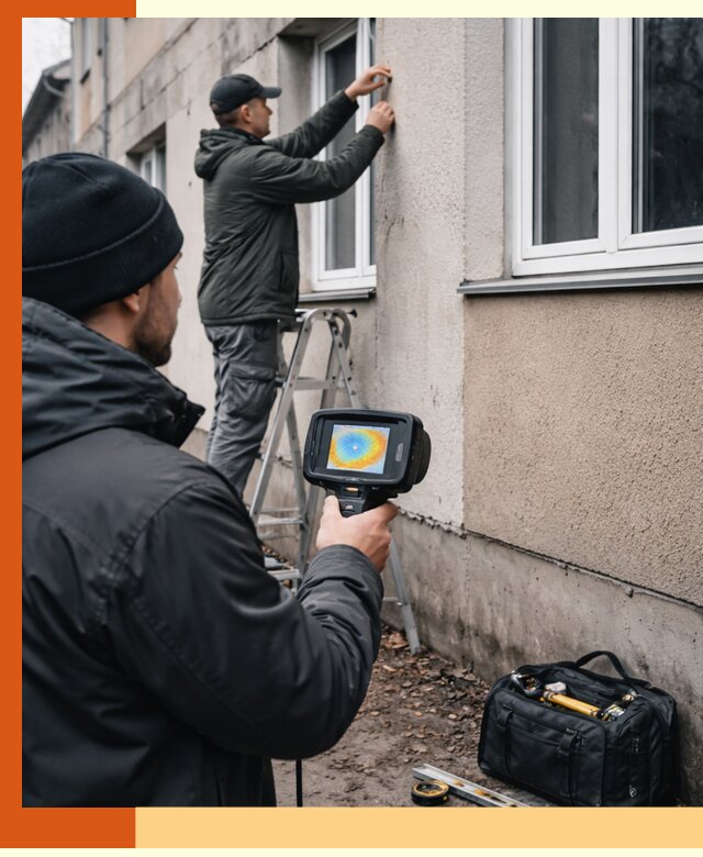 Тепловизионное обследование фасада в Батайске для выявления дефектов