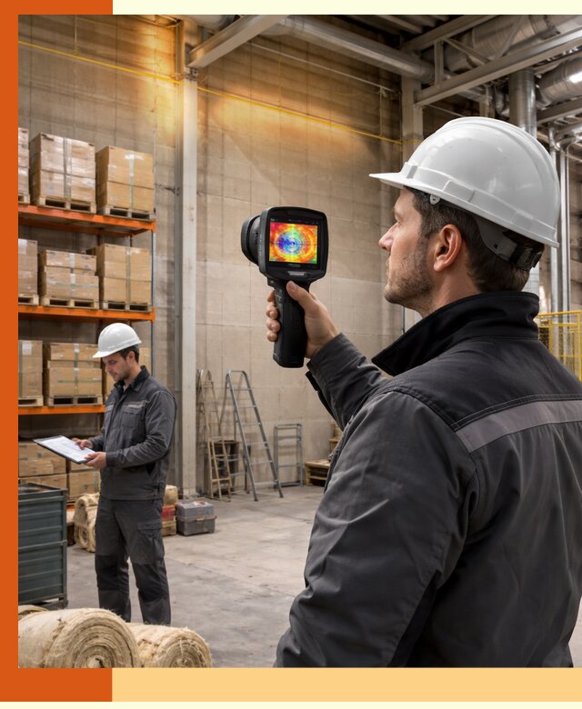 Тепловизионное обследование склада и выявление утечек в Батайске