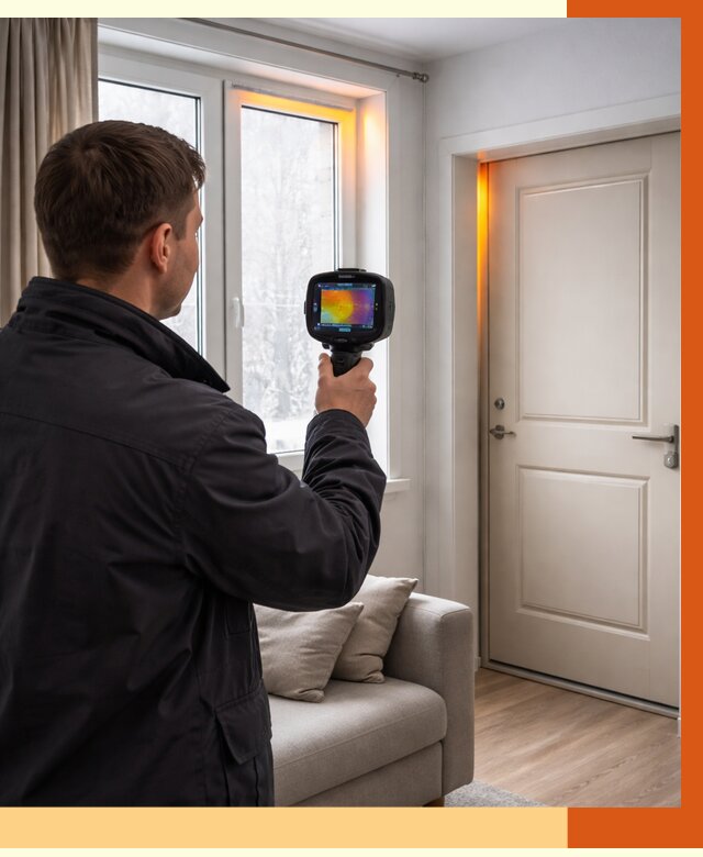 Тепловизионное обследование окон и дверей в Батайске от 4554 руб. | ТепломастерБтс