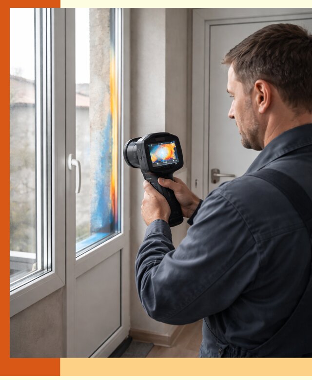 Тепловизионное обследование окон и дверей в Батайске