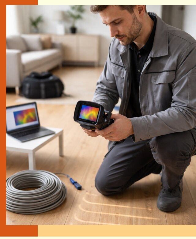 Тепловизионное обследование тёплого пола в Батайске для точной диагностики