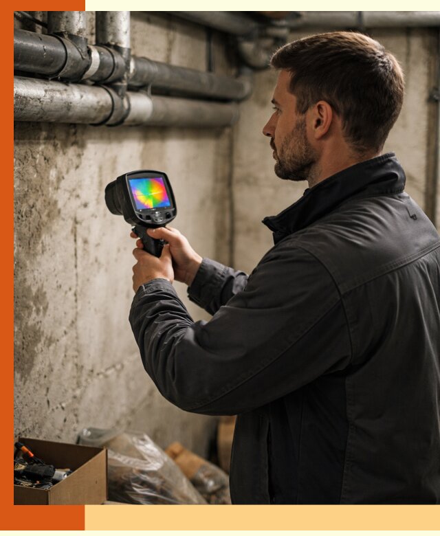Тепловизионное обследование подвала в Батайске для поиска утечек тепла