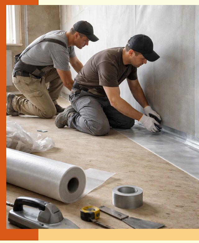 Монтаж пароизоляции для дома и помещений в Батайске