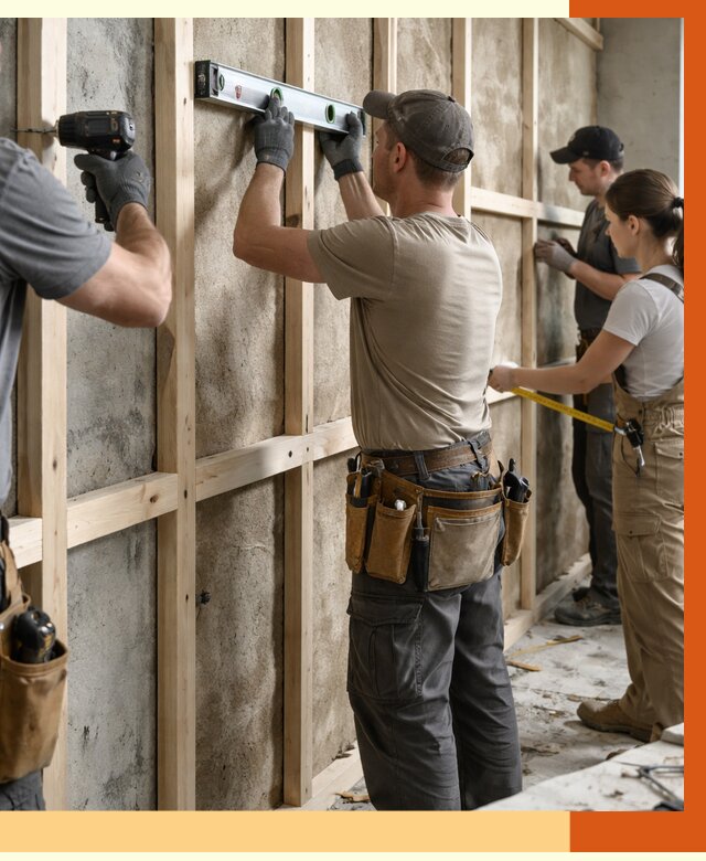 Монтаж обрешетки под утепление в Батайске от 1164 руб/м² | Заказать у ТепломастерБтс